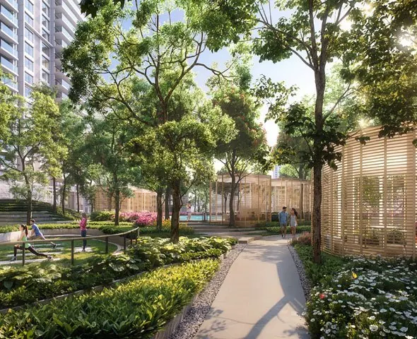 Landscaped walkway